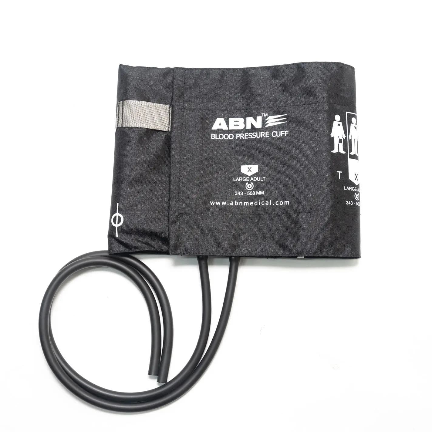ABN Manset Tensimeter Nylon Cuff 2 Tubes Latex Bladders