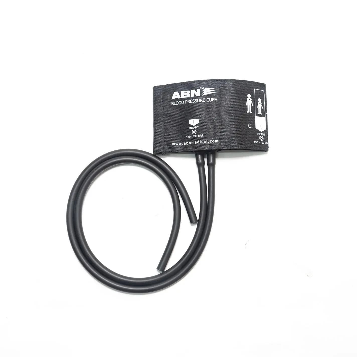 ABN Manset Tensimeter Nylon Cuff 2 Tubes Latex Bladders