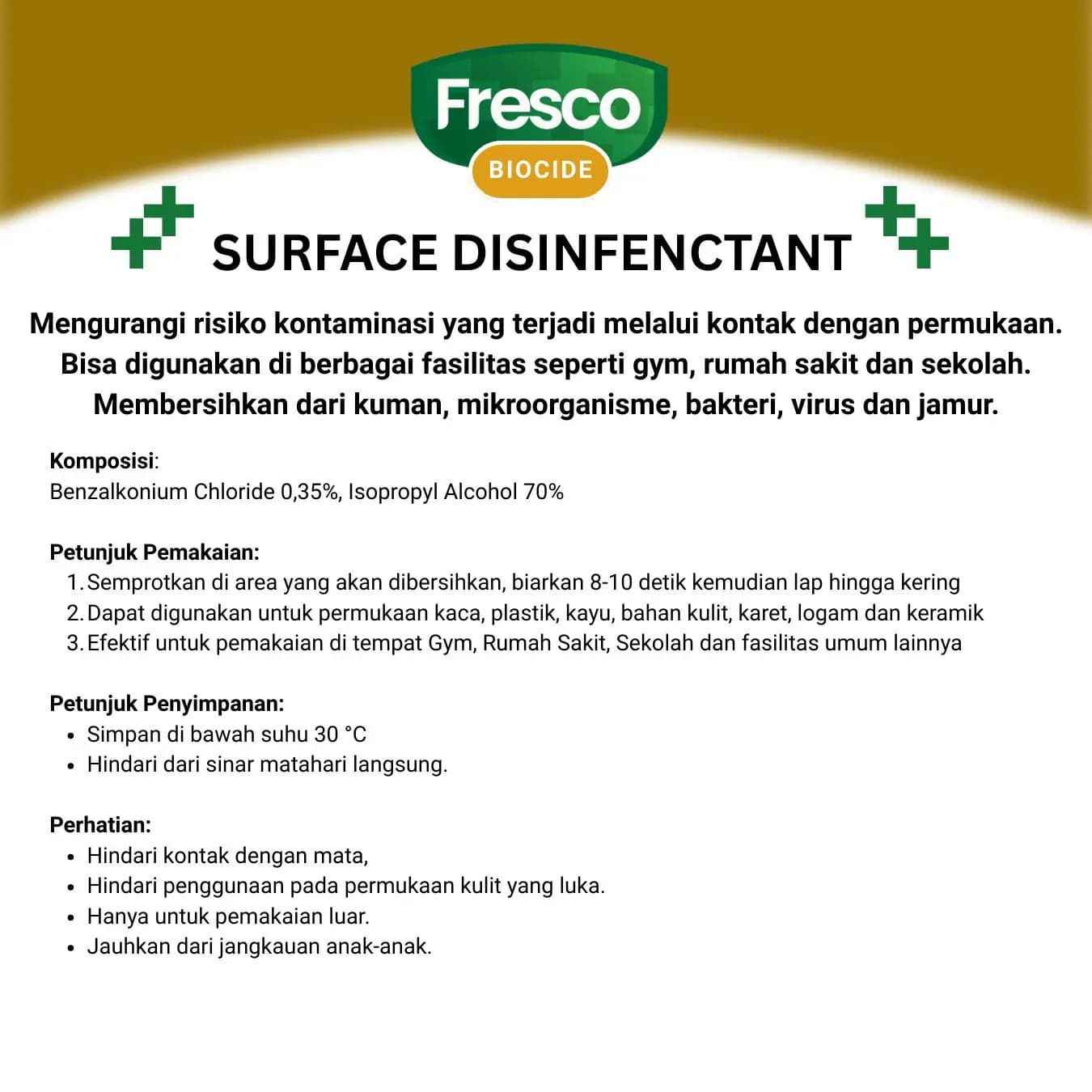 FRESCO Surface Disinfectant  - Disinfektan Semprot Untuk Bagian Permukaan 5000ml