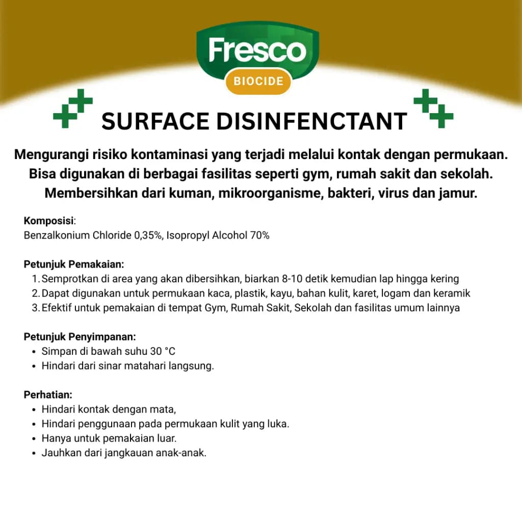 FRESCO Surface Disinfectant  - Disinfektan Semprot Untuk Bagian Permukaan 500ml