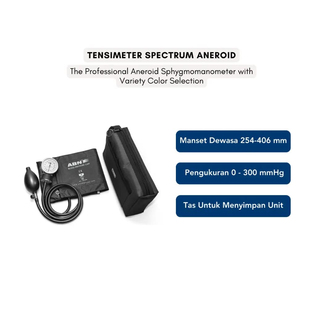ABN Combo Tensimeter Spectrum Aneroid Dengan Manset Ukuran Dewasa Dan Anak