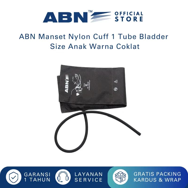 ABN Manset Ukuran Anak Nylon Cuff 1 Tube Warna Coklat